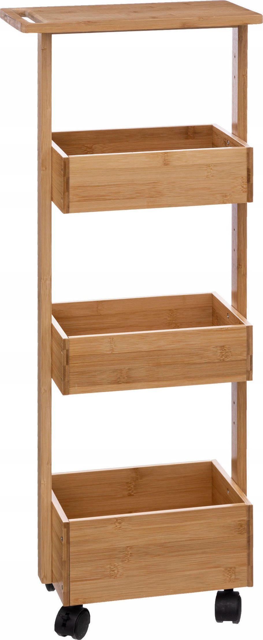 5five Wąski regał łazienkowy na kółkach 4 poziomy