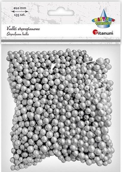 Paula Kreatywne Kulki styropianowe 5/7mm 135szt srebrne