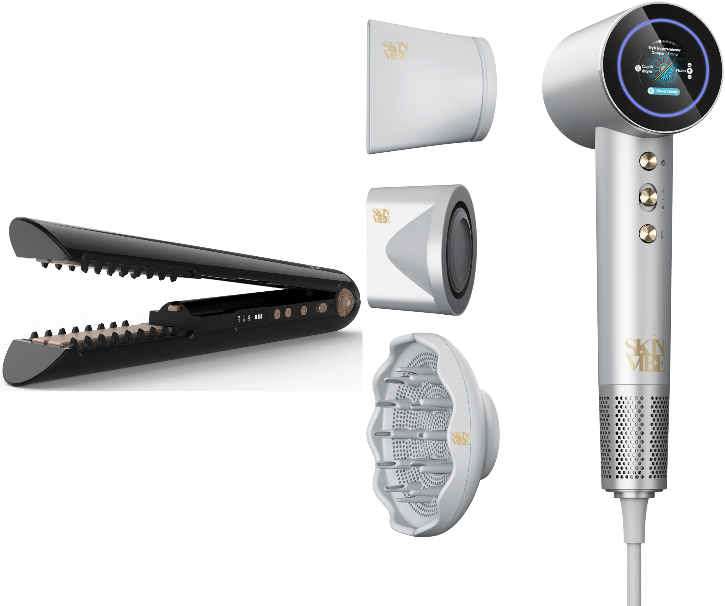 Prostownica SkinVibe SkinVibe Luna MiniWireless (SV-003BK) + SkinVibe Aurea Family X Plasma (SV-001SL)