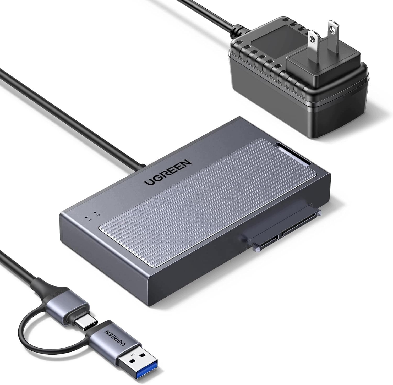 Kieszeń Ugreen D320 M.2 NVMe/SATA USB 3.2 USB–USB-C (75621EU)