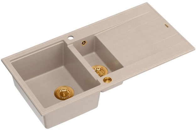 Zlewozmywak GraniteQ EVAN 156 zlewozmywak z syfonem Push To Open 1,5-komorowy z/o (1000x500x210; kom...
