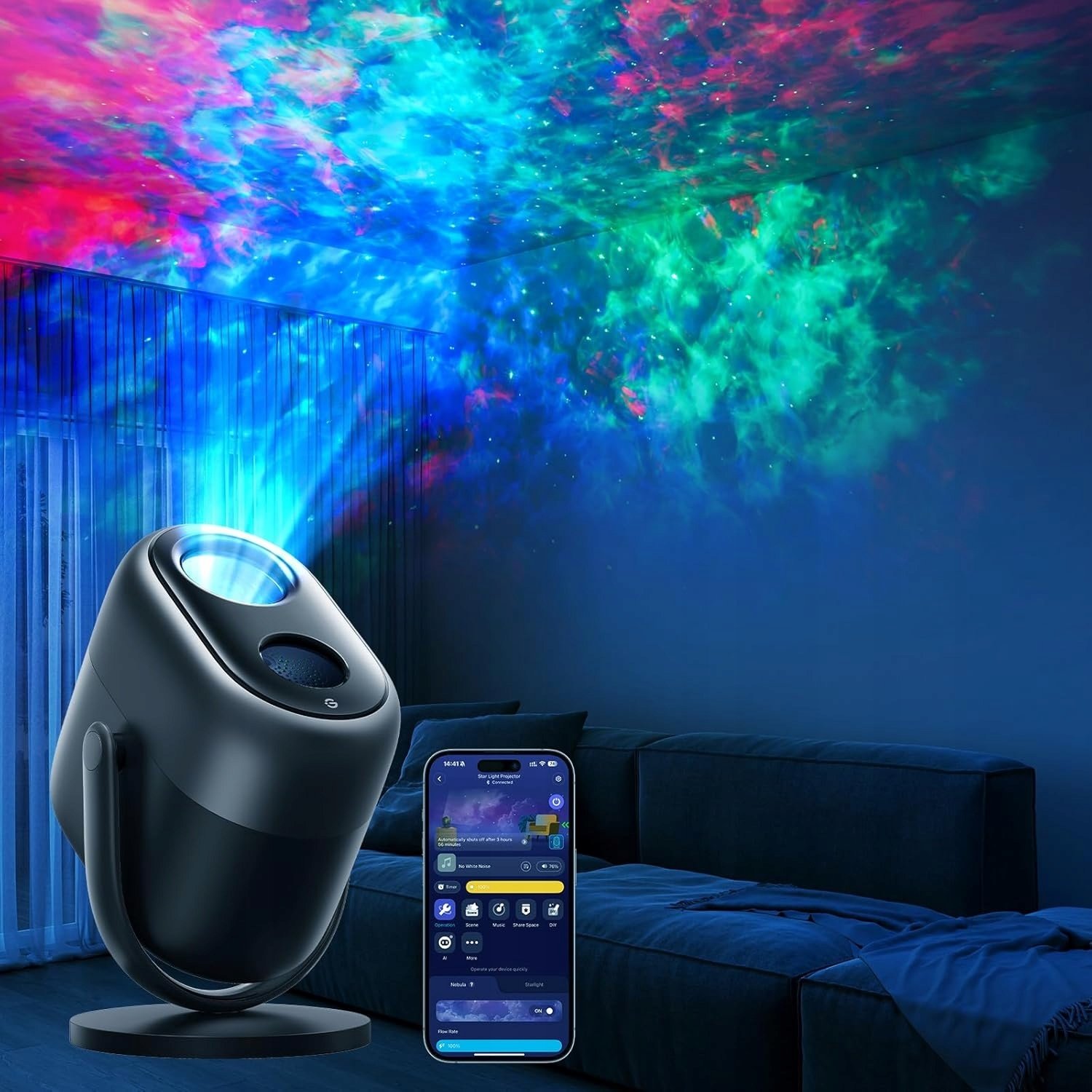 Govee Govee H6095 Projektor LED gwiaździste niebo RGBW 7-strefowy 50 scenerii