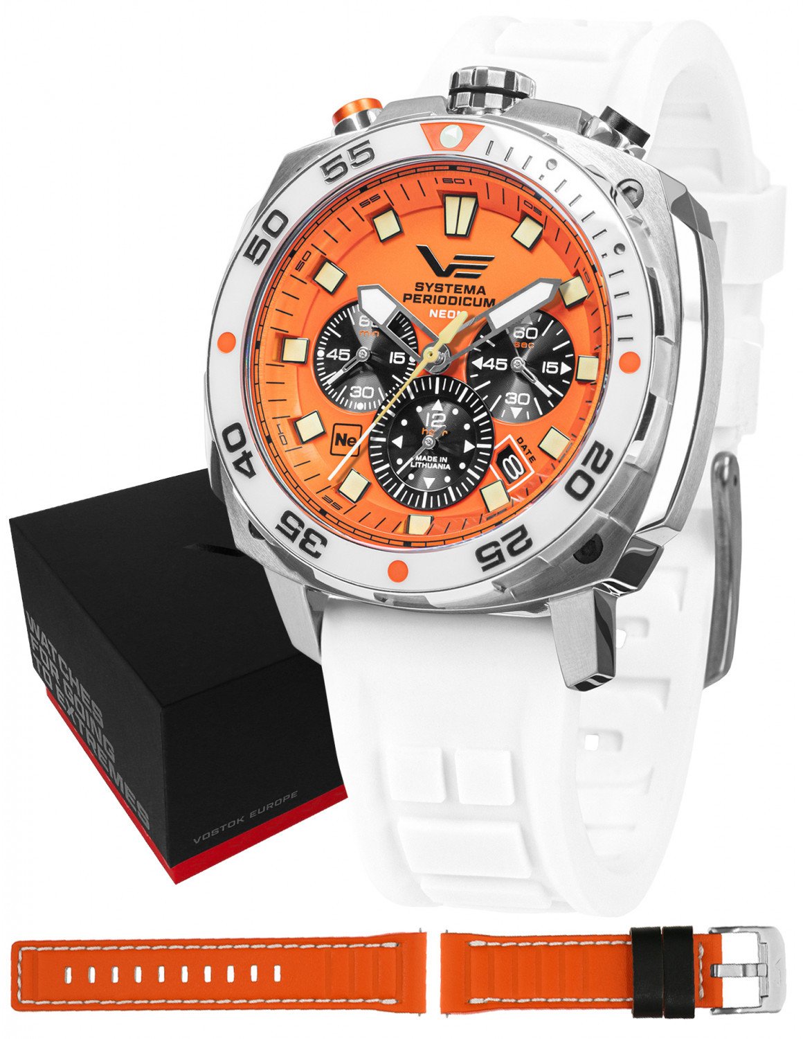 Zegarek Vostok Europe Zegarek męski Vostok Europe VK67-650A723SWL biały