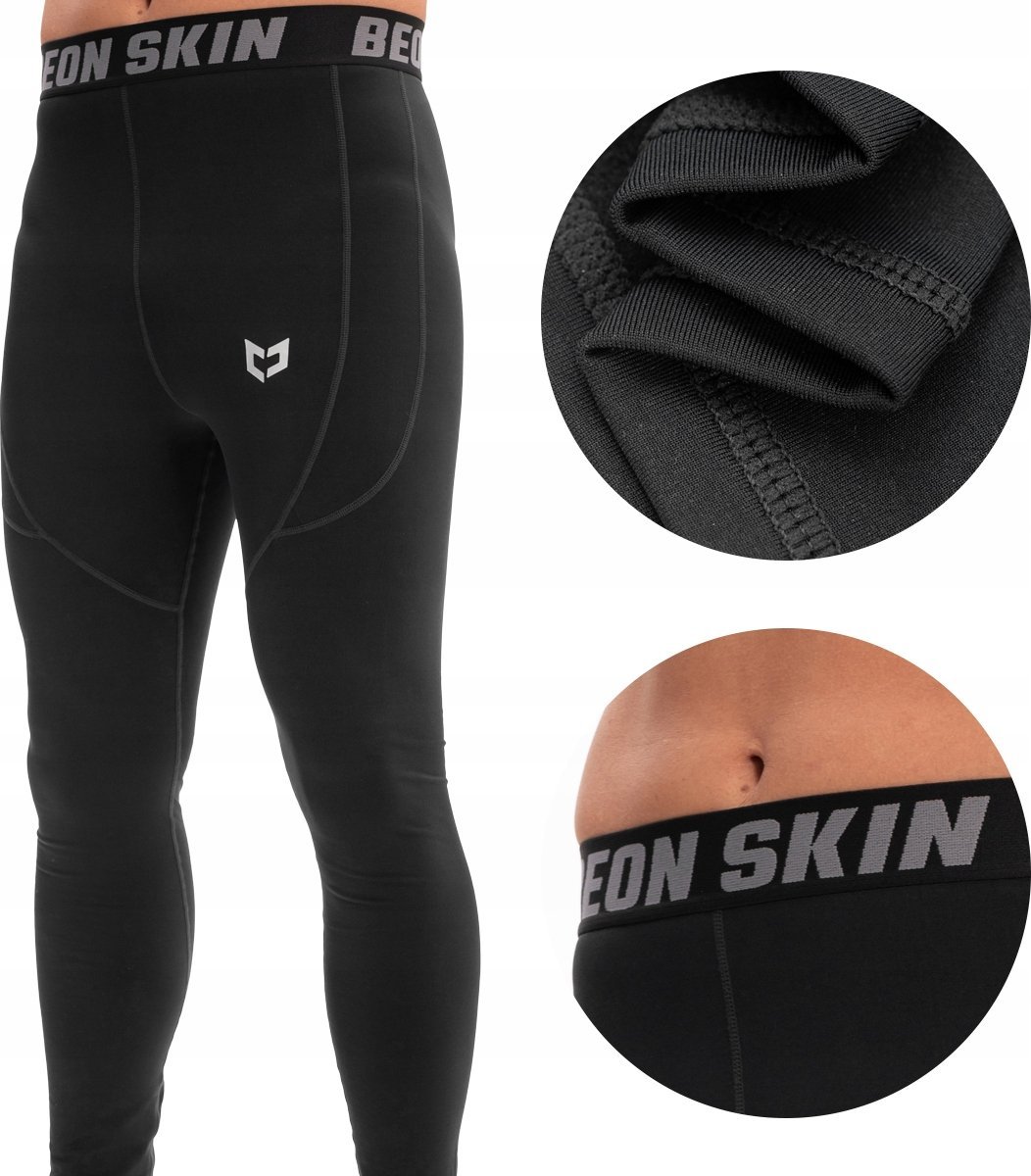 Beon Spodnie termoaktywne męskie Beon Skin Pro Quantum Black S