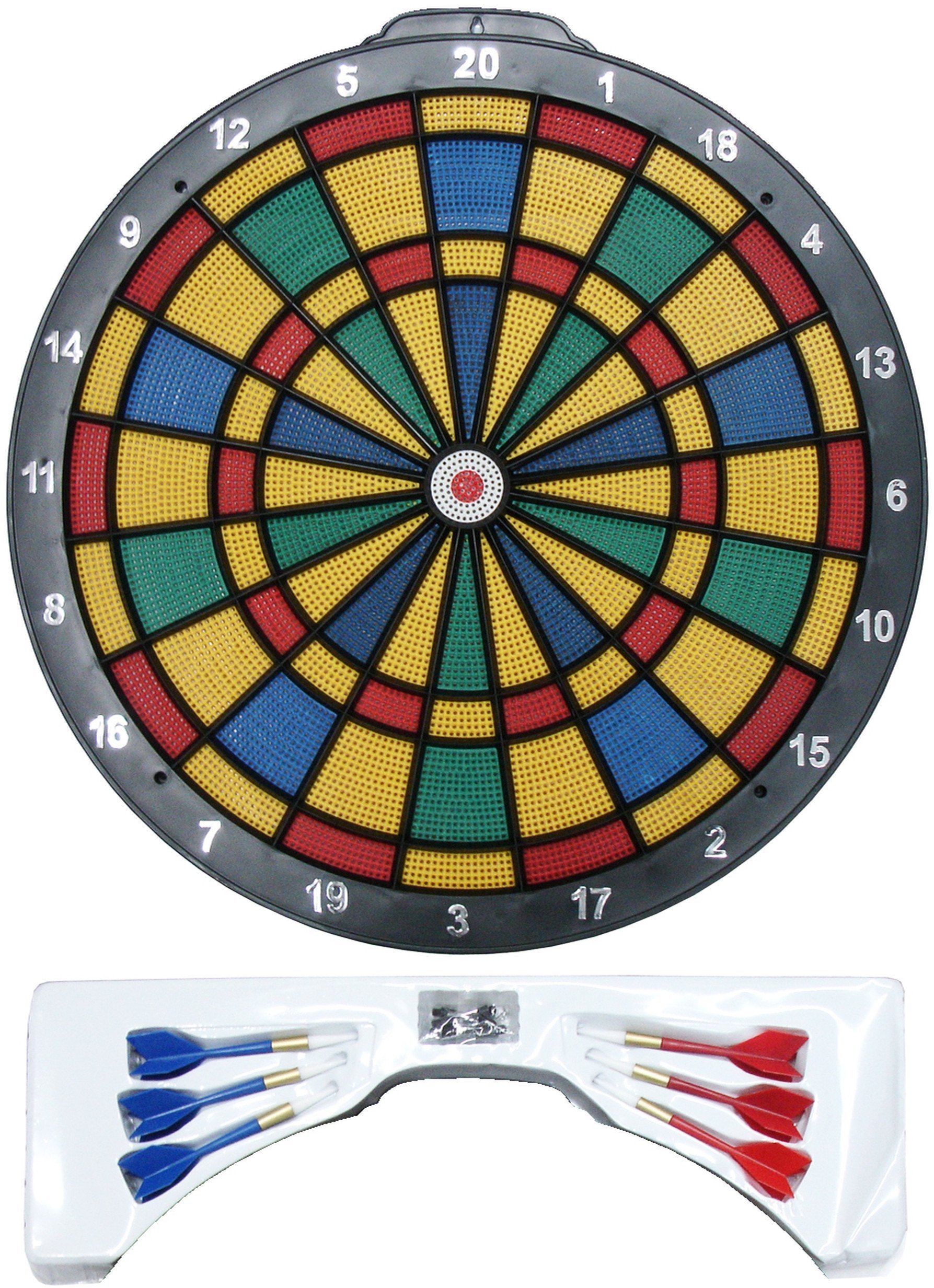 Zestaw Tarcza Soft Perforowana Dart Gra w Rzutki Lotki KUBISPORT 36 cm