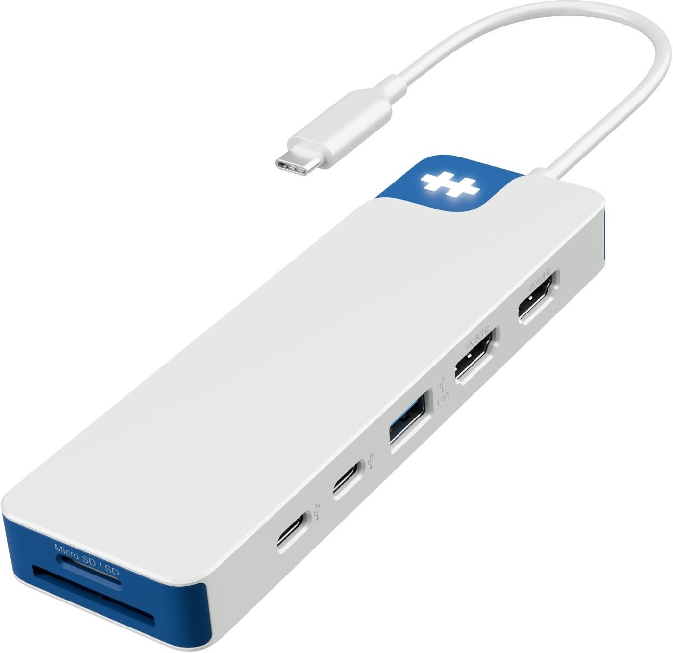 Hyper HyperDrive Flex 9 Port Dual 4K HDMI Dock, Baltas/Mėlyna | HD4103BUGL | HDMI jungtys quantity 2