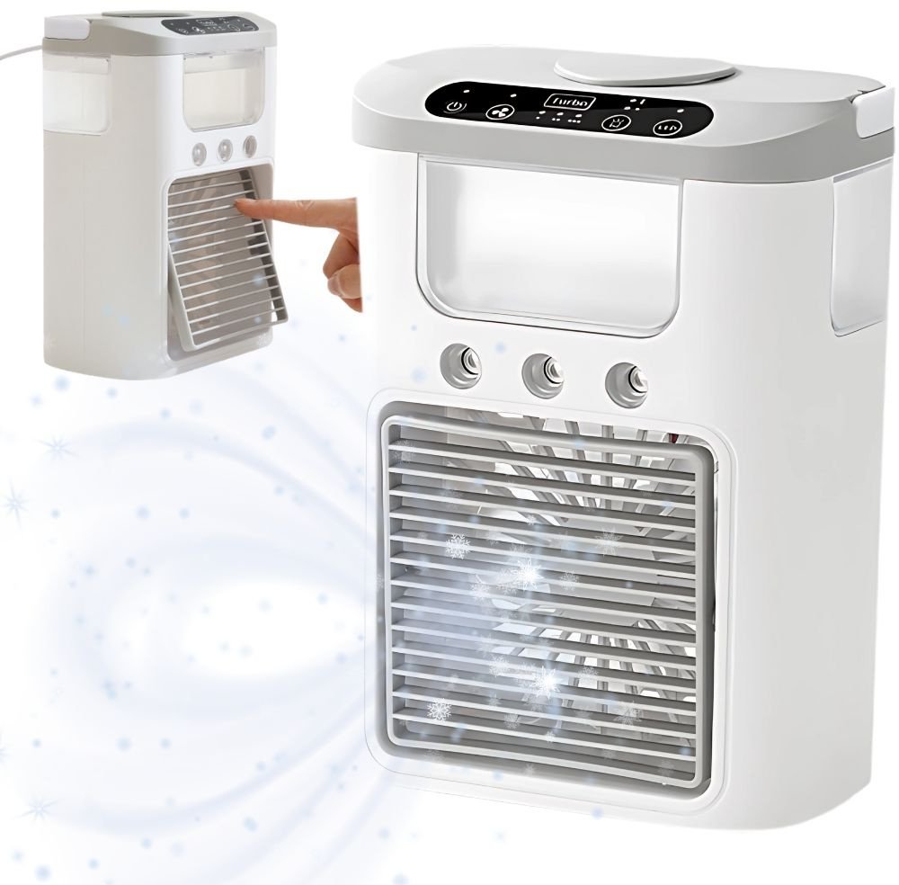 Wentylator z nawilżaczem wody na biurko usb rgb led 3 stopnie prędkości