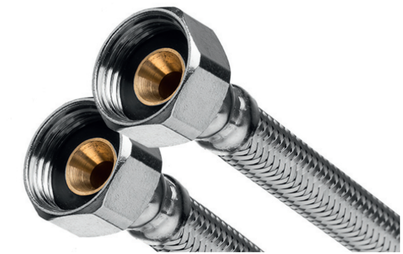 Wężyk przyłączeniowy Invena Wężyk w oplocie 25cm gwint wewn. - wewn. 1/2"W x 1/2"W - WS-01-025