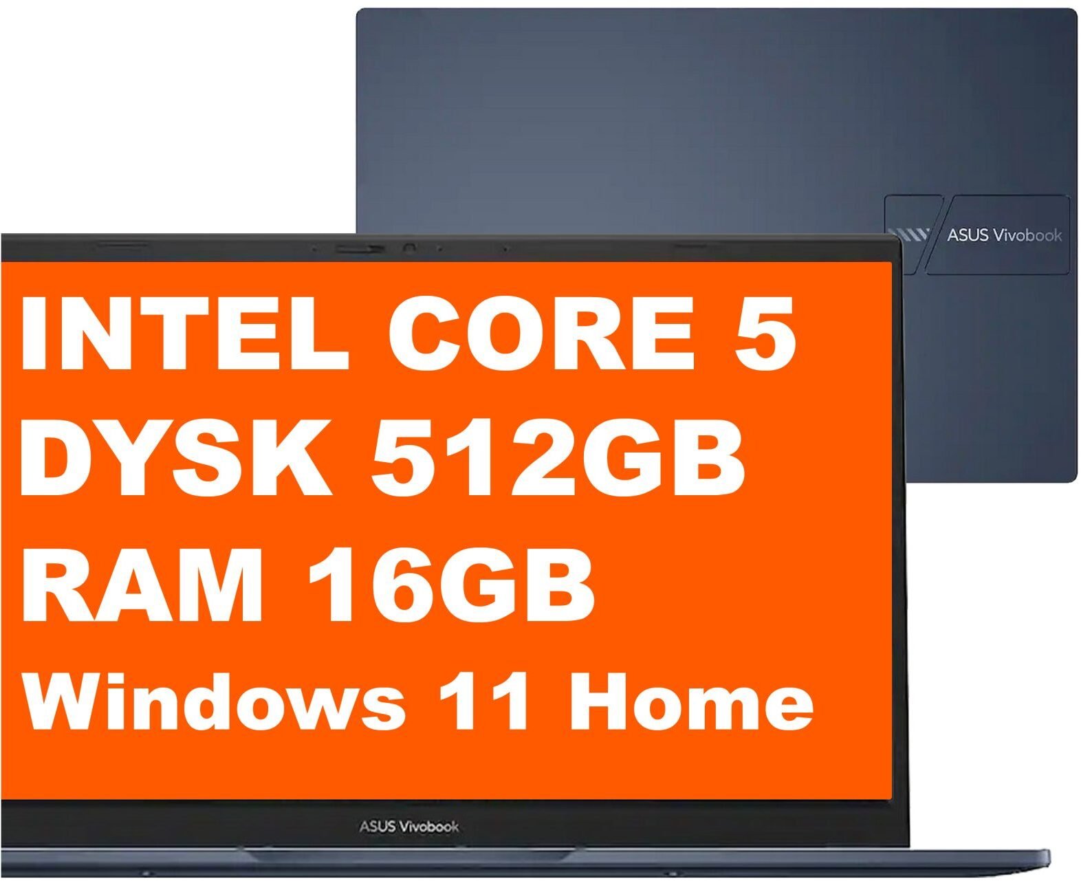 Laptop Asus ASUS Vivobook 14 / X1404VAP-V14.C58256 / Intel Core 5 / 16GB / 512GB / Intel Graphics / FullHD / Win 11 / Niebieski