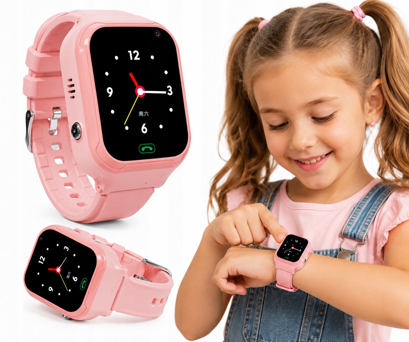 Smartwatch Diaway Dla dzieci różowy LT36 4G na kartę SIM dla dziewczynek dziecięcy (5908222257934)
