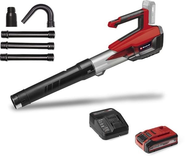 Professional Akku-Laubbläser GP-LB 18/200 LI(rot/schwarz, 1x Li-Ion-Akku 4,0 Ah Plus, mit Dachrinnen-Reinigungsset)