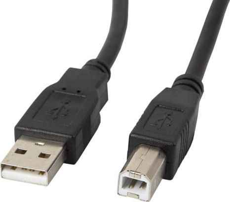 Kabel USB Lanberg USB-A - USB-B 0.5 m Czarny (CA-USBA-11CC-0005-BK)