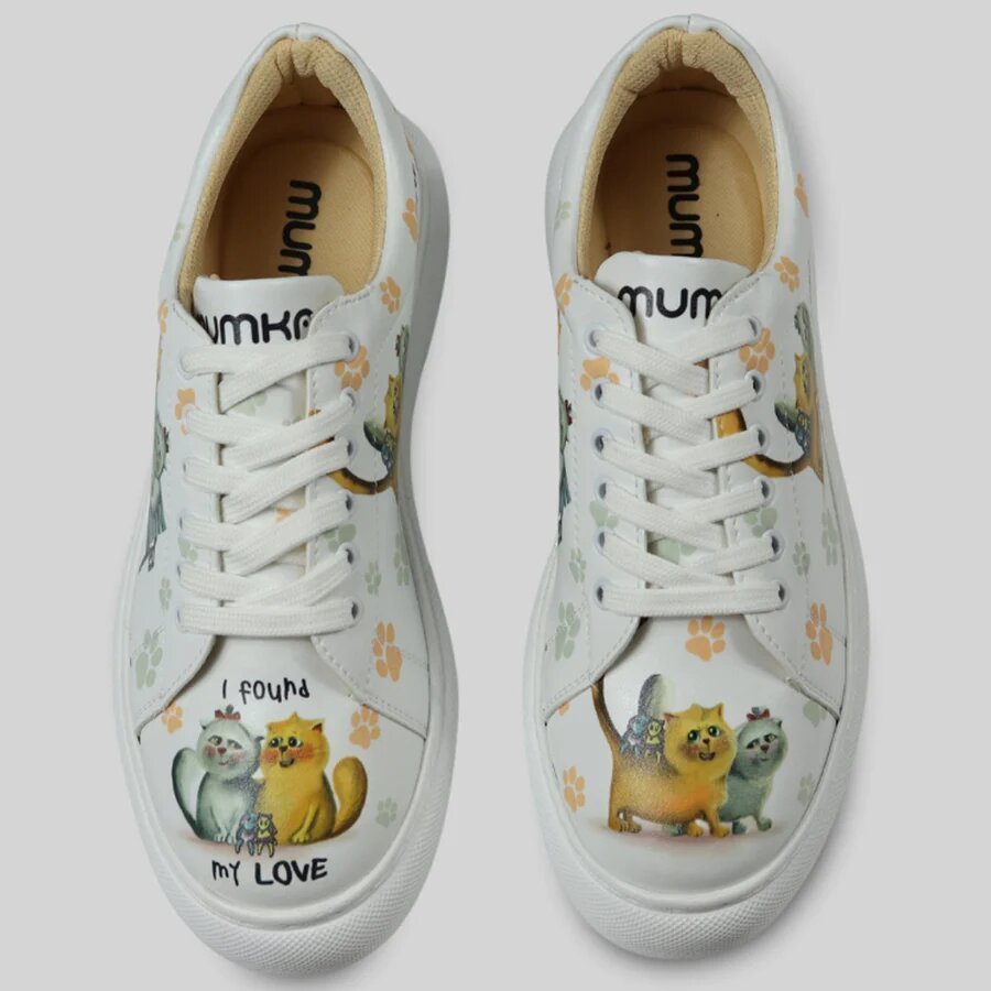 Mumka Shoes Sneakersy na platformie Zakochane Koty Mumka-41