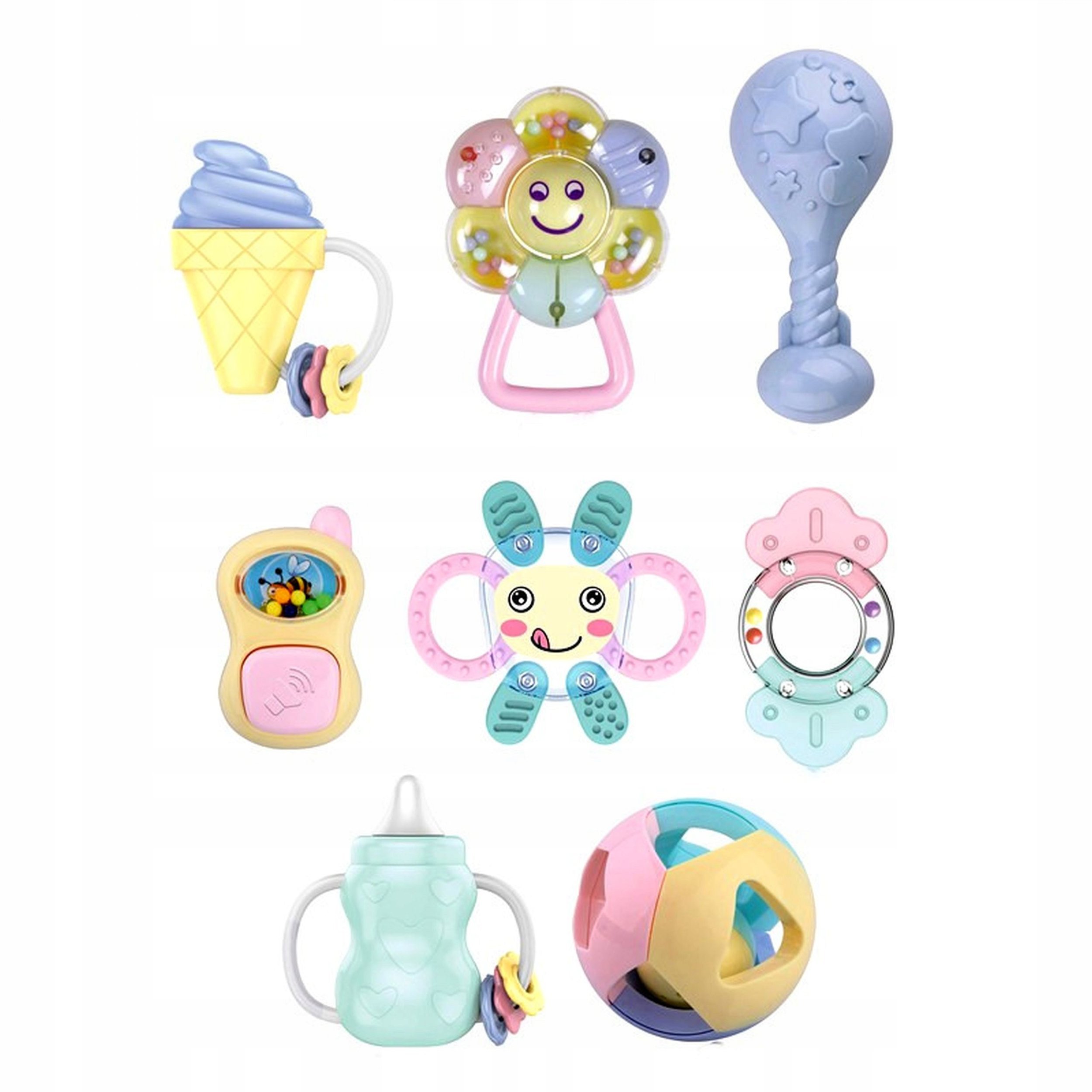 Zestaw grzechotek gryzakÃ³w dla niemowlÄt 8 sztuk