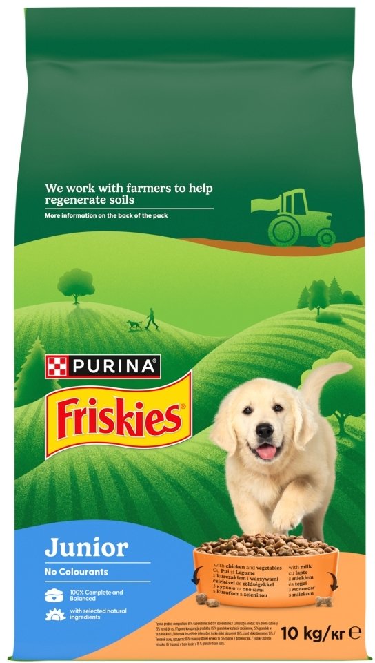 Friskies Friskies Junior Karma dla szczeniąt z kurczakiem i warzywami z mlekiem 10 kg