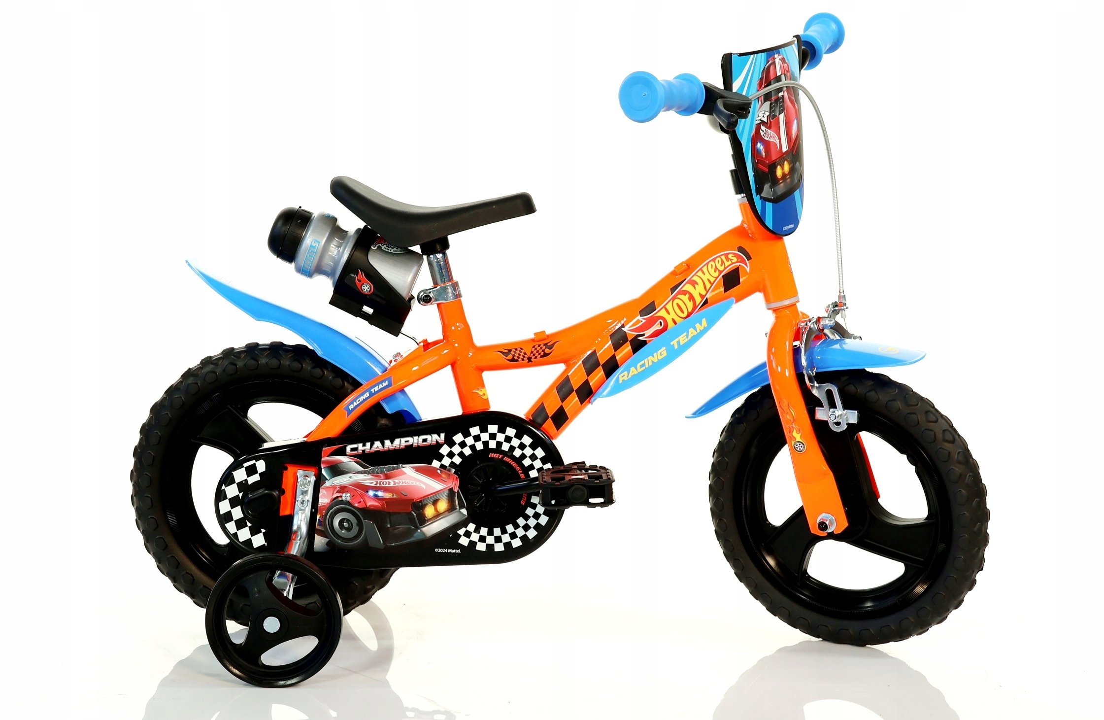 Kubisport Rowerek Dziecięcy 12 Cali Hot Wheels Kółka Boczne Wolnobieg Dino Bikes (Kub_05-CSK5123K/HW...