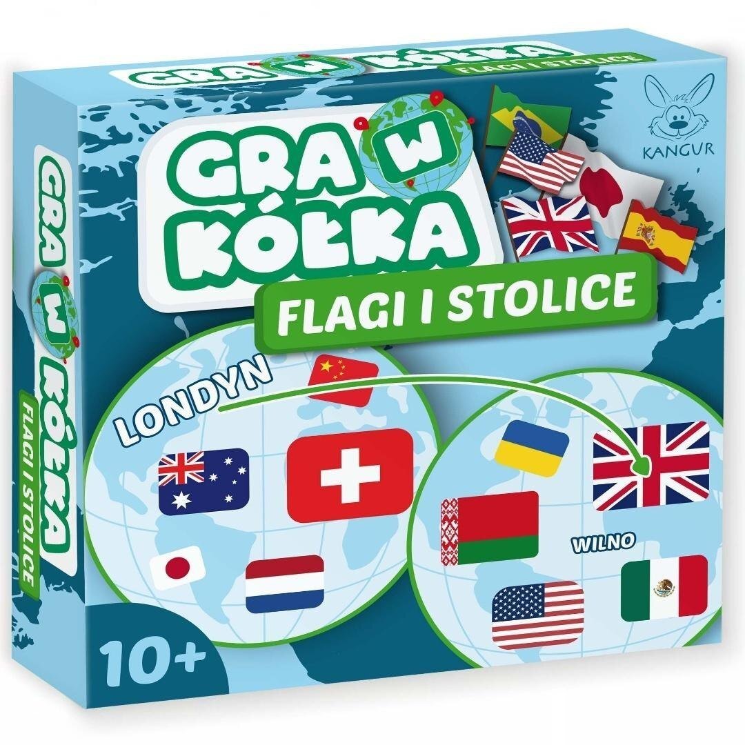 Kangur Gra w Kółka Flagi i Stolice