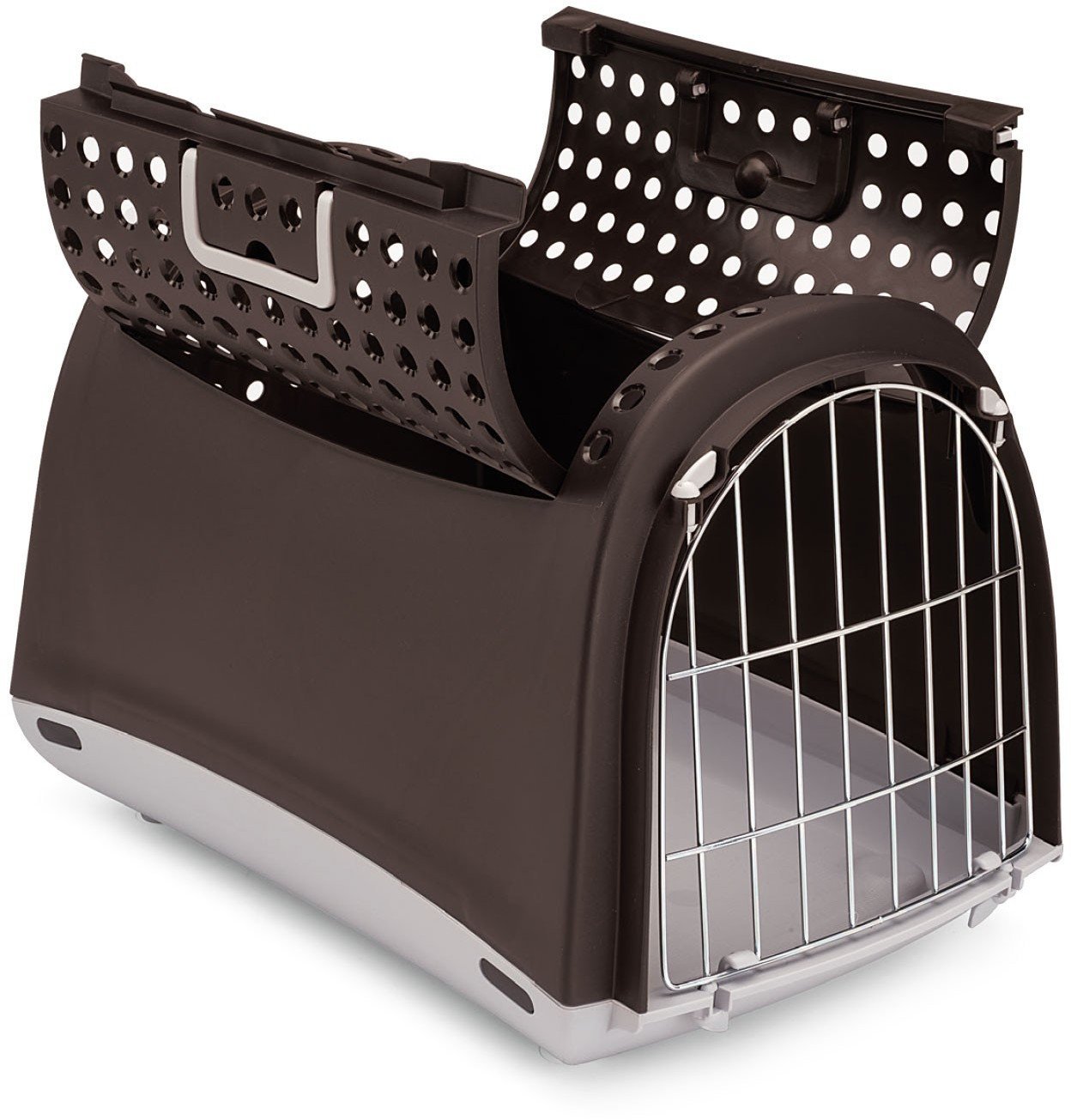 Springos Linus Cabrio, transporter, dla psa/kota, czarny, 50x32x34,5 cm