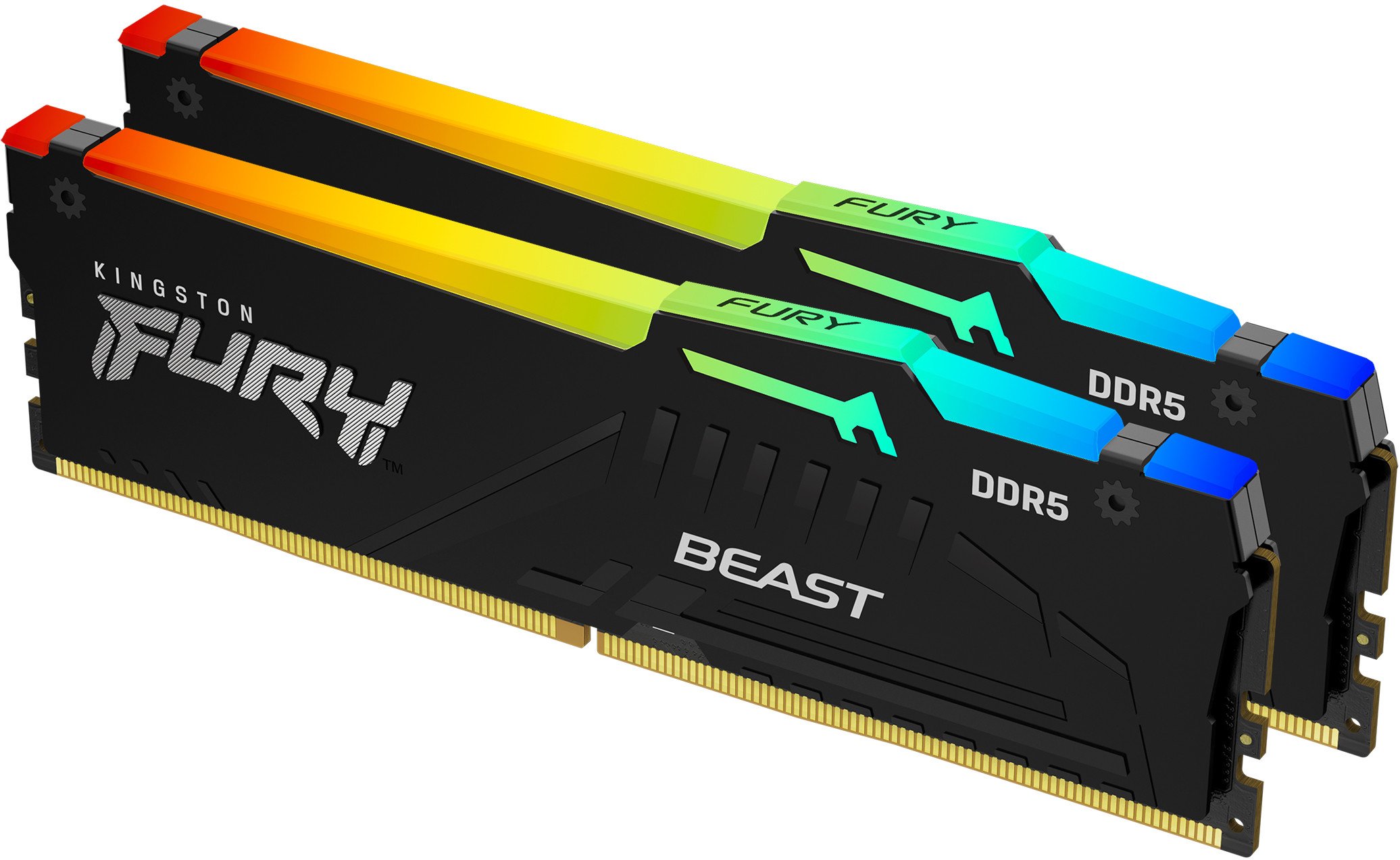 Pamięć Kingston Fury Beast RGB, DDR5, 32 GB, 6000MHz, CL36 (KF560C36BBE2AK2-64)