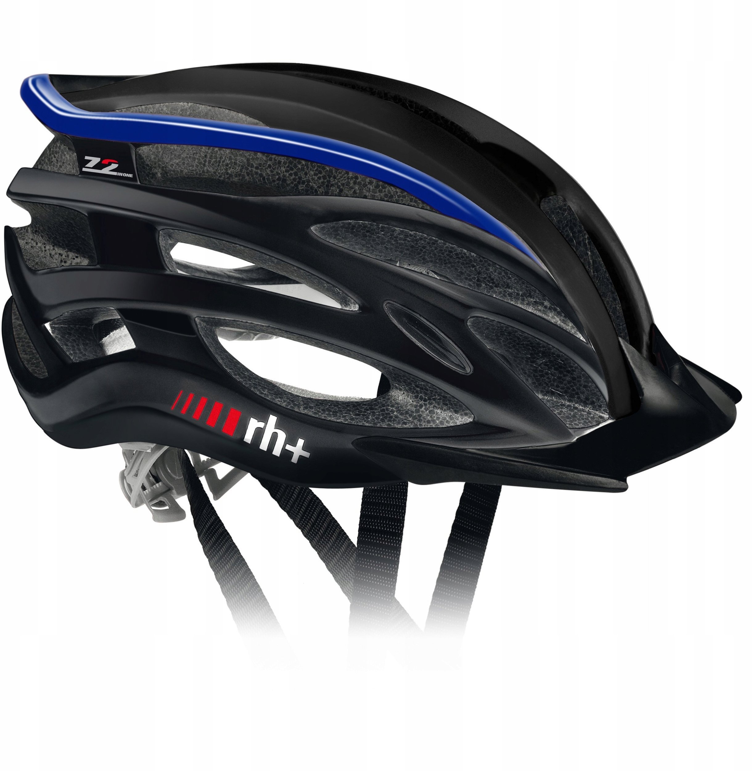 Kask rowerowy zeroRH+ TwoinOne MATT BLACK - SHINY BLUE - XS/M