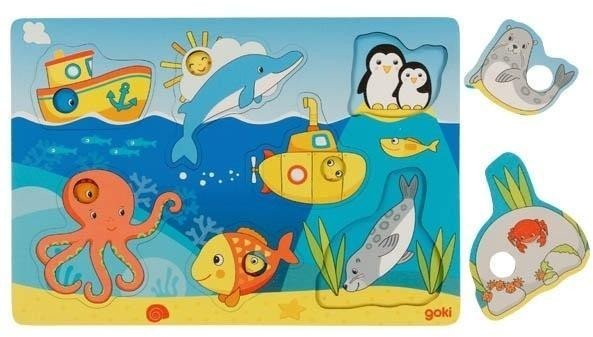 Goki Puzzle zakryj tło Zwierzęta morskie