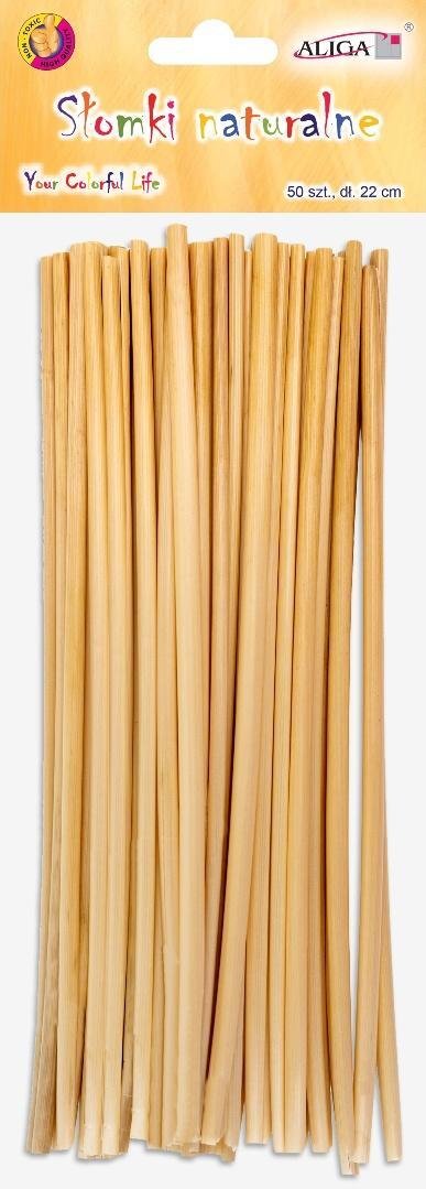 Aliga Słomki naturalne 22cm 50szt