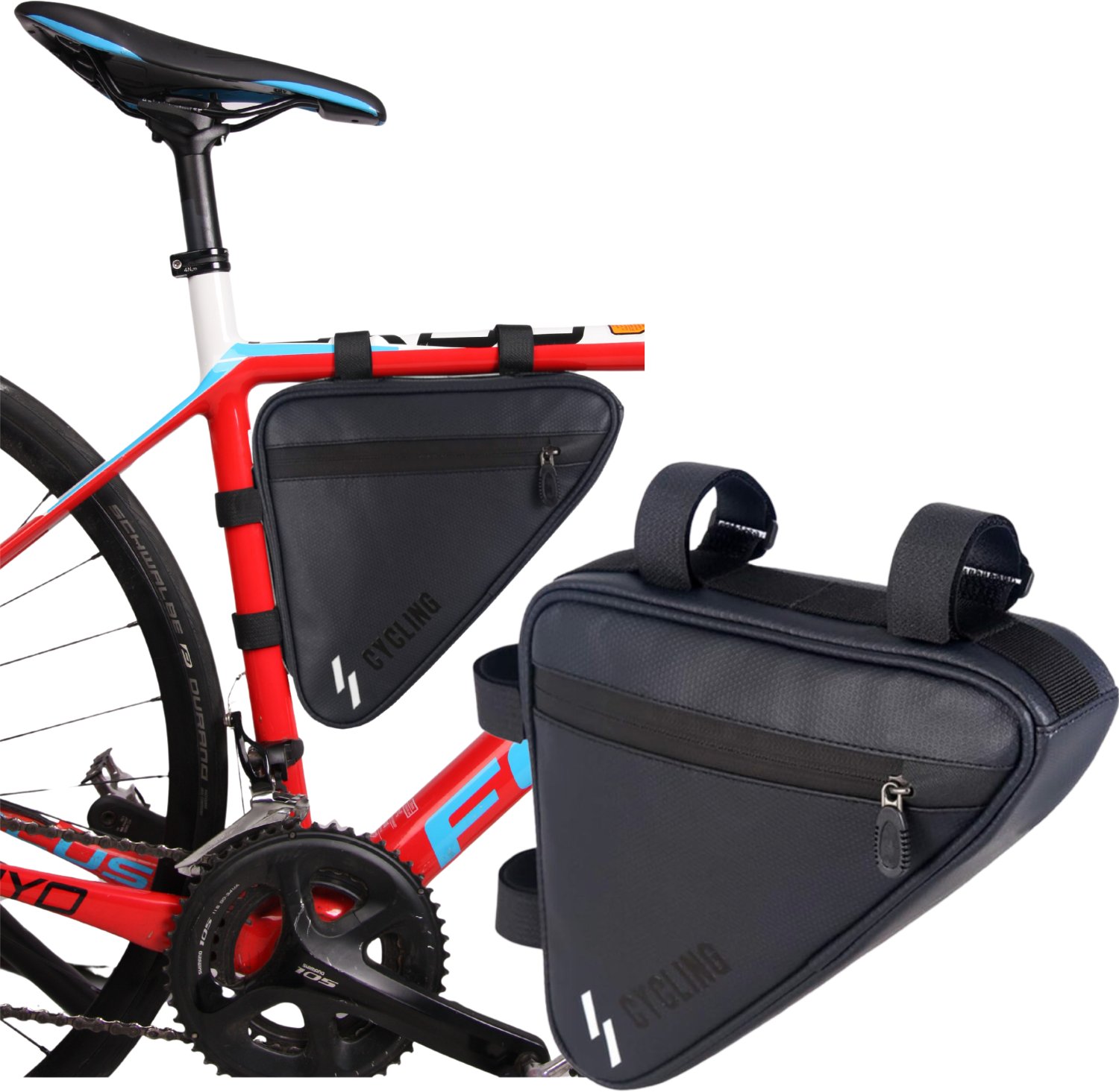 Fit4Med Sakwa Rowerowa Pod Rame Torba Na Rower Saszetka Na Suwak Zamek Wodoodporna