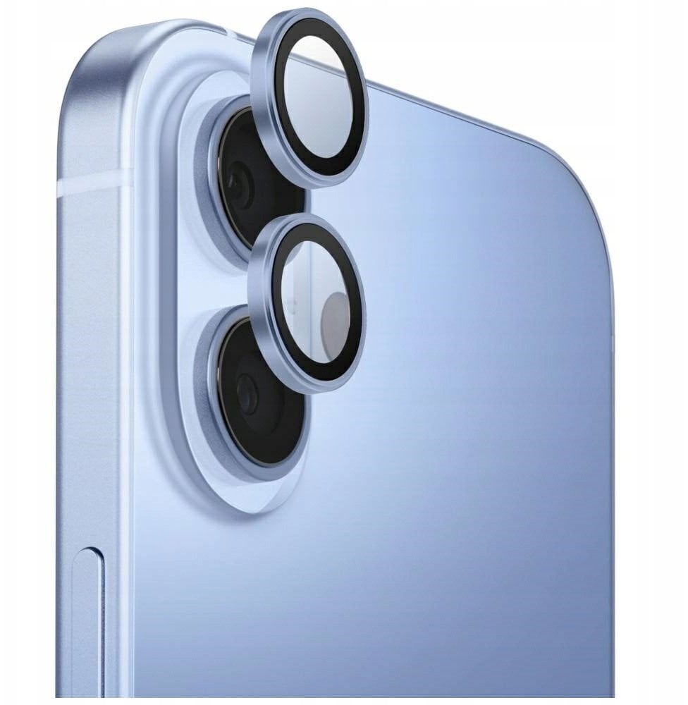 Szkło na obiektyw aparatu UNIQ Optix Aluminium Camera Lens Protector do Apple iPhone 17 z aplikatorem niebieski