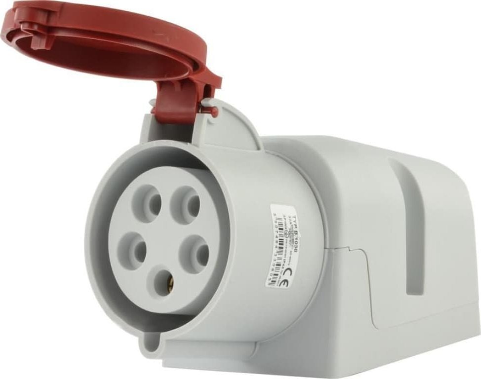 Pawbol Gniazdo stałe 32A 5P 400V IP44 B.1038
