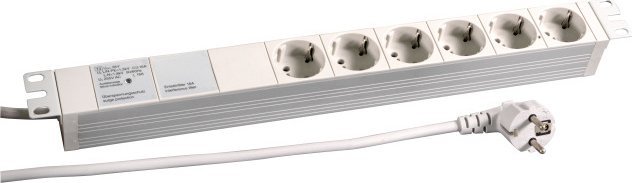 EFB EFB 19" 1HE Steckdosenleiste 6 x CEE 7/3 , mit Gerätevollsch