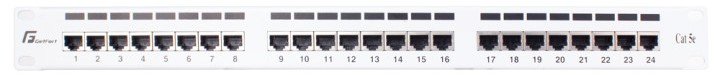 Patch Panel Ftp Cat.5E 24 Porty Szary Pgf-5Eftp24-B6-G Getfort