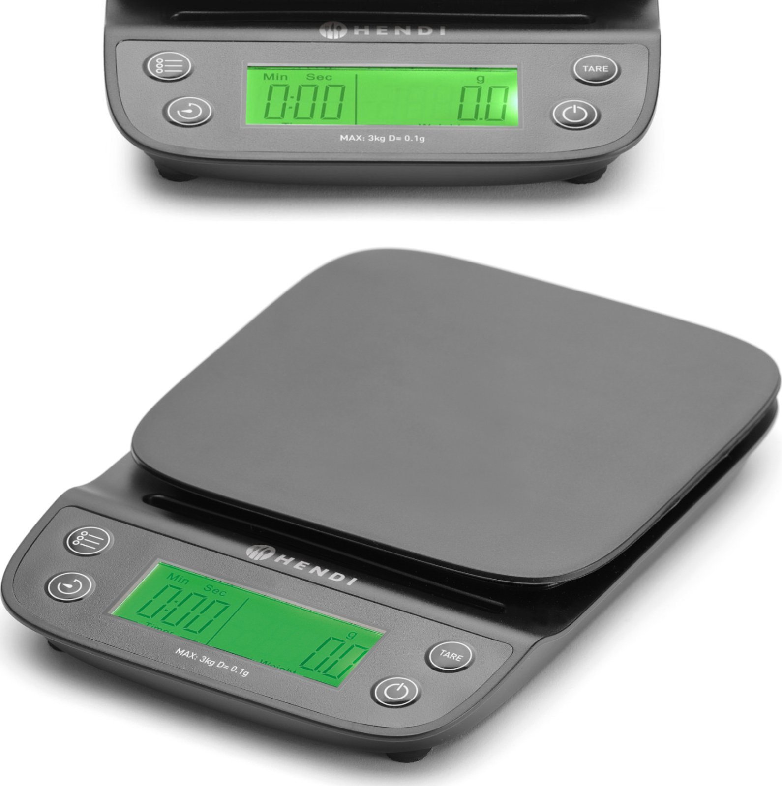 Waga kuchenna Hendi Waga kuchenna elektroniczna z timerem 3 000 g / 0.1 g - 580011 Waga kuchenna ele...