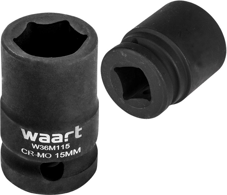 Waart WAART Wzmocniona nasadka udarowa 15mm 1/2"""" krótka CrMo serwis auto