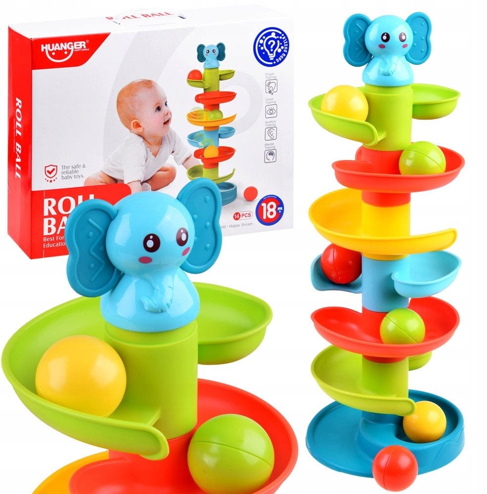 Tor Zjeżdżalnia Piramidka Słonik z kulkami ZA3805