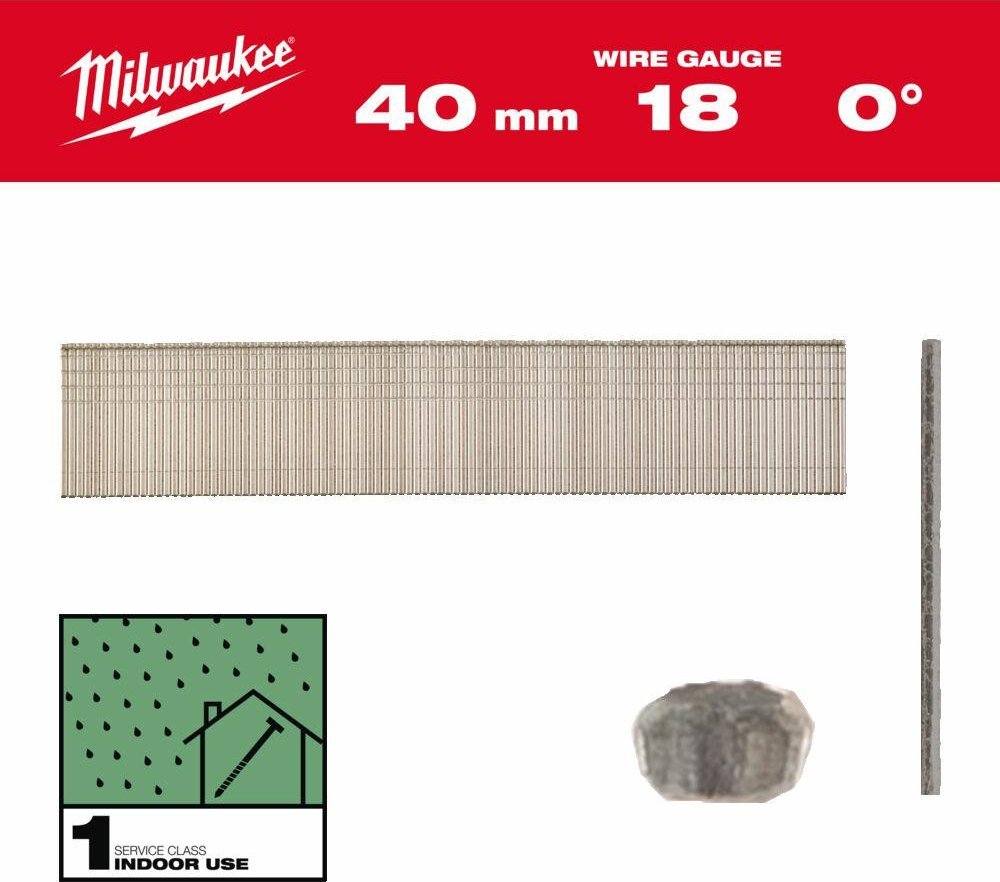 Milwaukee MILWAUKEE SZTYFTY 18G/40mm /5000szt. - M18FN18GS