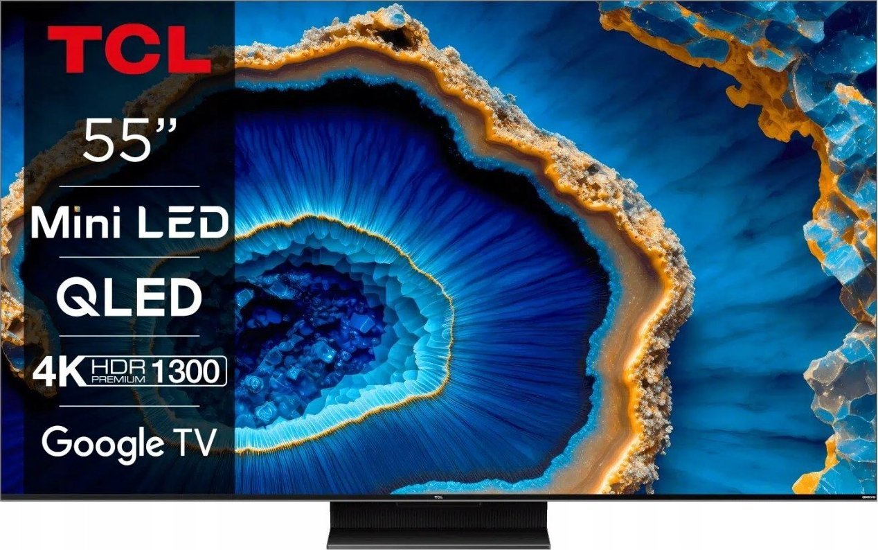 Фото - Підставка / кріплення TCL Telewizor  55C801 55" MINILED 4K HDR 144Hz Google TV HDR10 Dolby Vi 