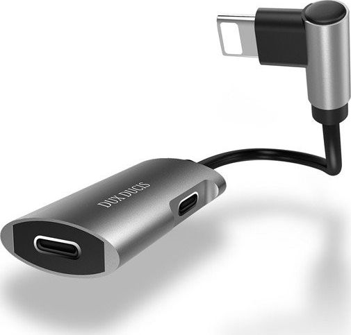 Adapter USB Dux Ducis KIII Lightning - Lightning x2 Srebrny (42663)