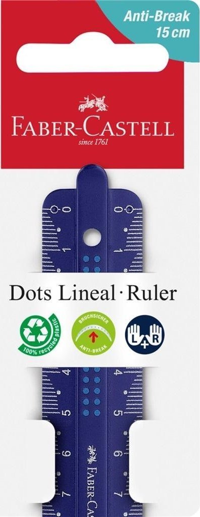 Linijka Dots 15cm mix FABER CASTELL