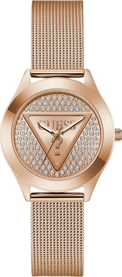 Zegarek Guess Zegarek damski Guess GW0835L3 CYRKONIE różowe złoto