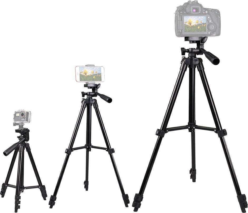 Statyw Hurtel Statyw trójnóg TRIPOD 3120 na aparat fotograficzny telefon i kamerę GoPro Statyw trójn...