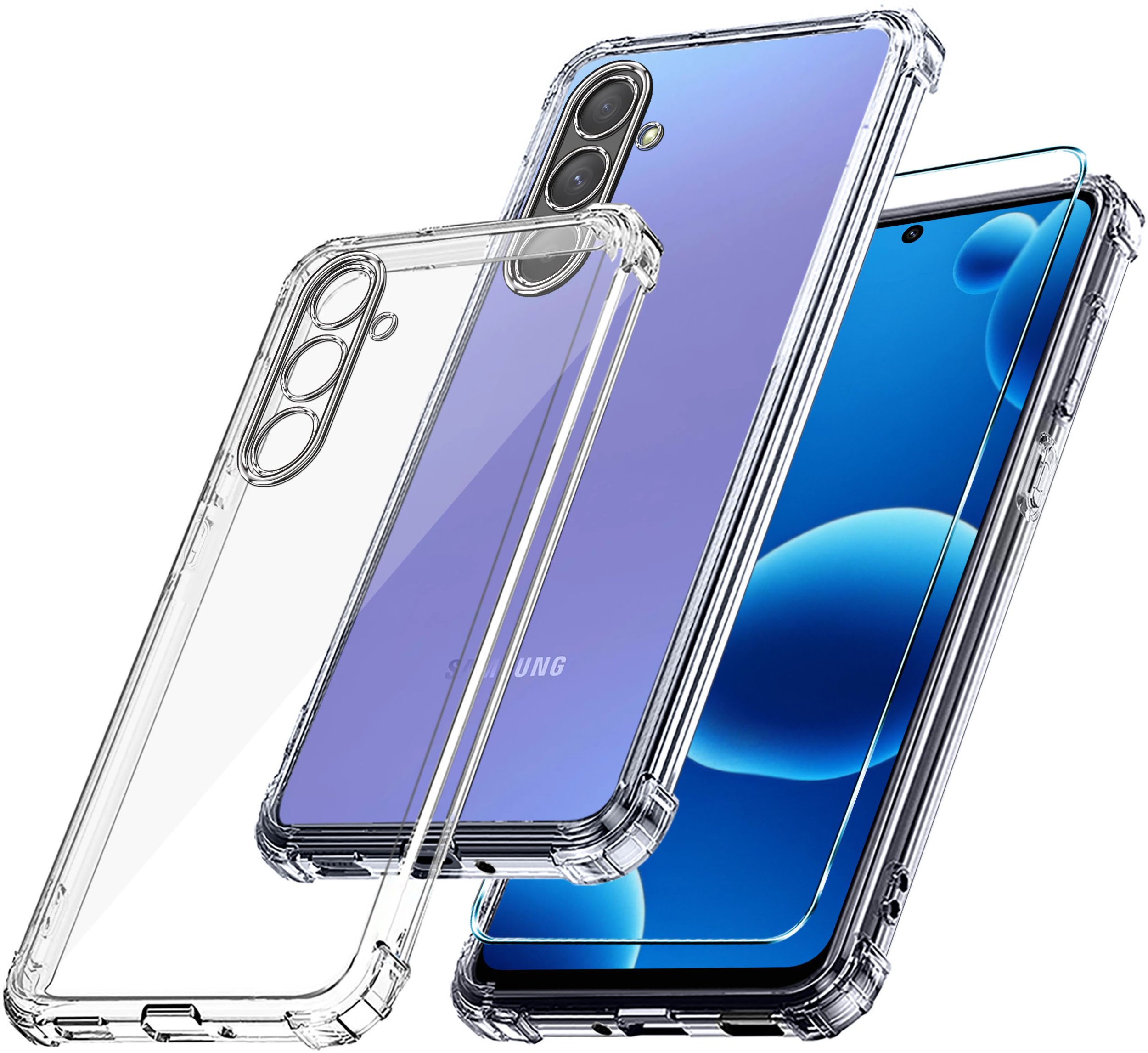 krainaGSM Etui do Samsung A36 5G PANCERNE CASE SILICON GUMOWE SLIM SZKŁO