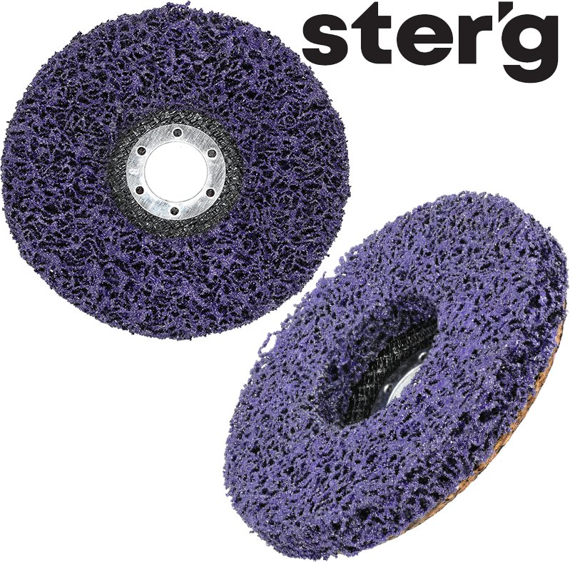 Sterg STER'G Włóknina Ścierna 125 mm Fioletowa Do Matowienia Szlifowania Metalu