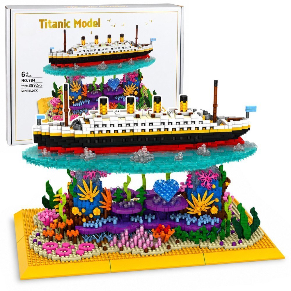 LeanToys Klocki konstrukcyjne statek Titanic na rafie koralowej 3892 el. (31329)