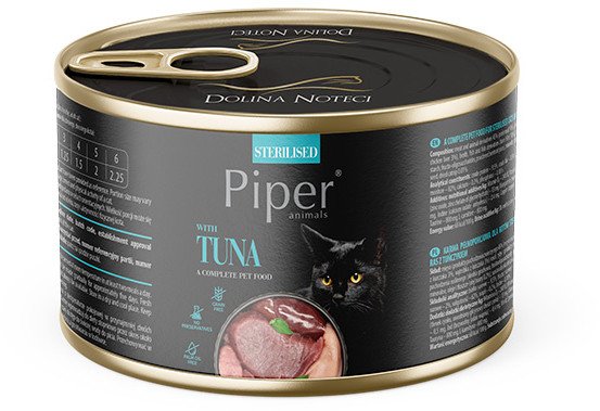 Piper Mokra karma dla kota Animals Sterilised z tuńczykiem 185 g
