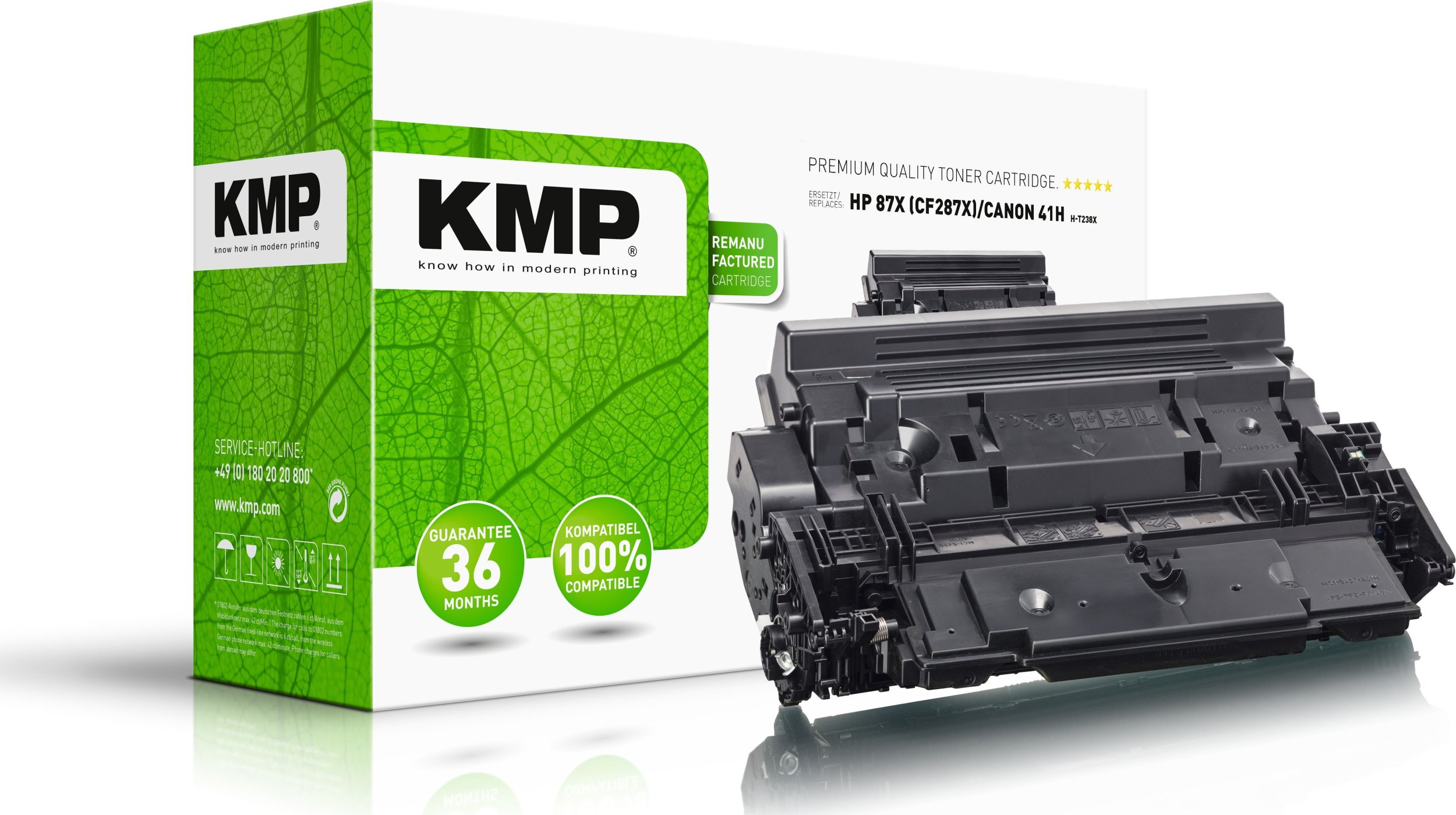 Zdjęcia - Tusze i tonery KMP H-T238X - High Yield Black Toner Cartridge  Laserowy Czarny (25403000) (Alternative For: Hp 87X)