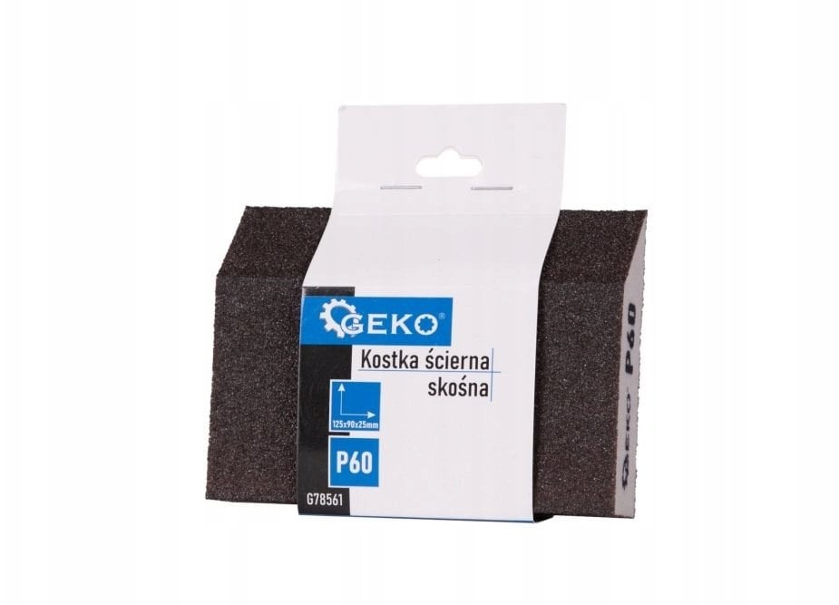 Geko Kostka ścierna skośna 125x90x25mm P60 (250)