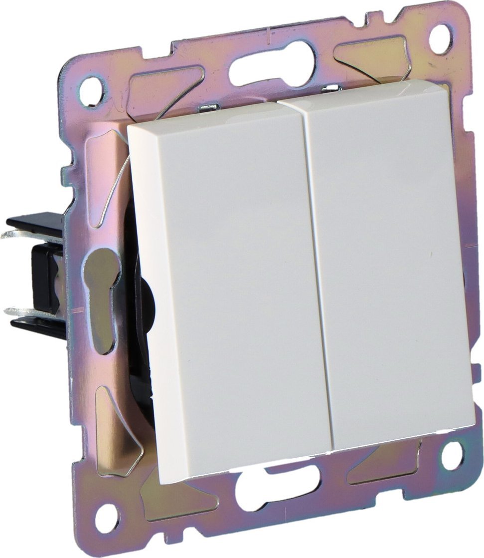 Onnline Włącznik podwójny, biały, GAMA ONNLINE