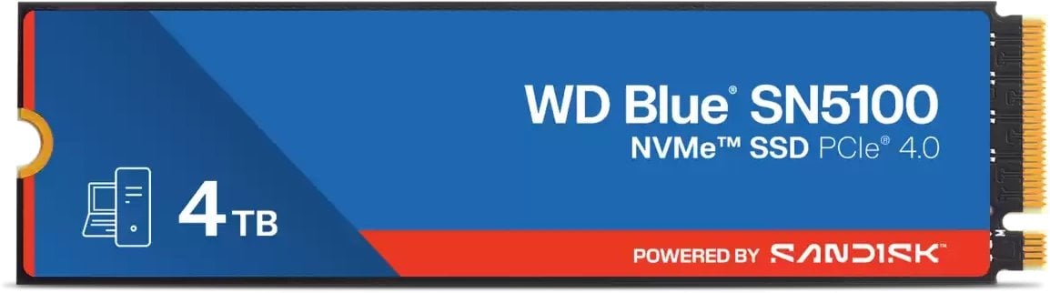 Dysk SSD SanDisk SN5100 4TB M.2 2280 PCI-E x4 Gen4 NVMe (WDS400T5B0E-00CPE0)