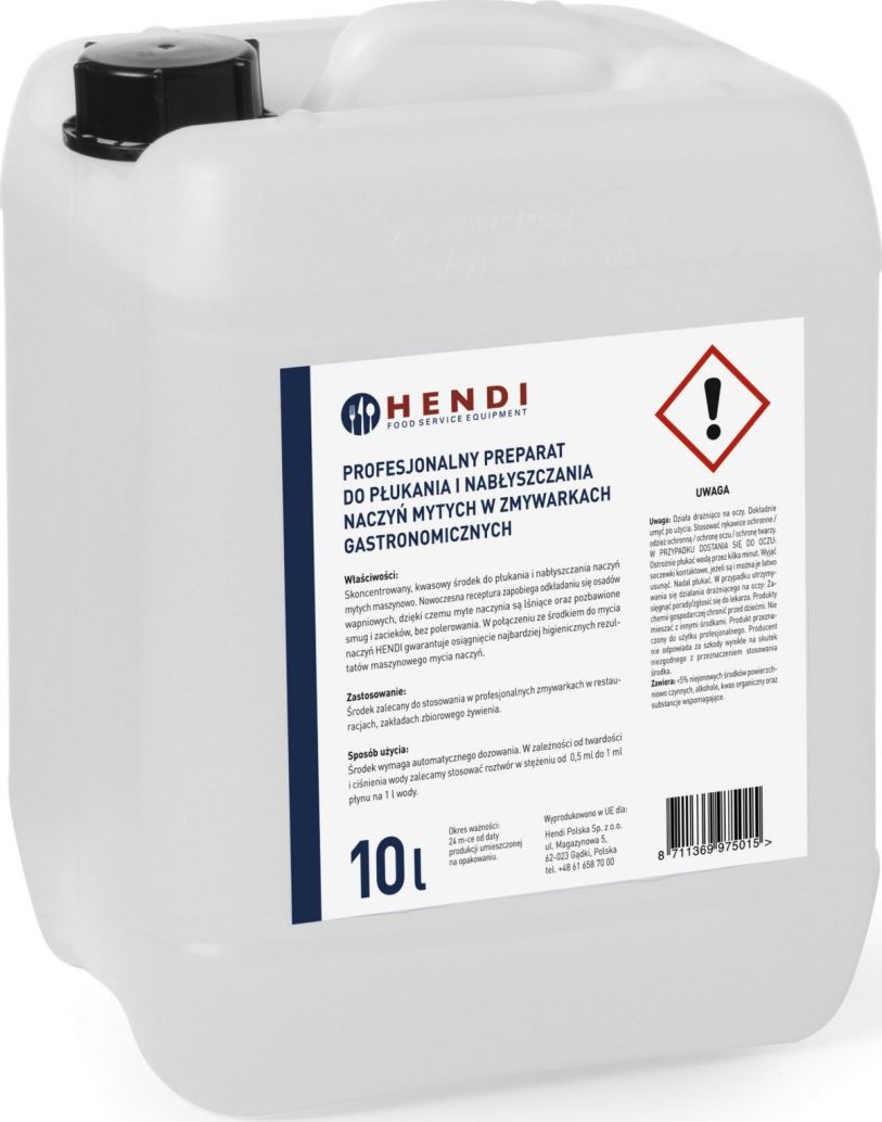 Hendi PREPARAT DO PŁUKANIA NACZYŃ 10L HENDI 975015