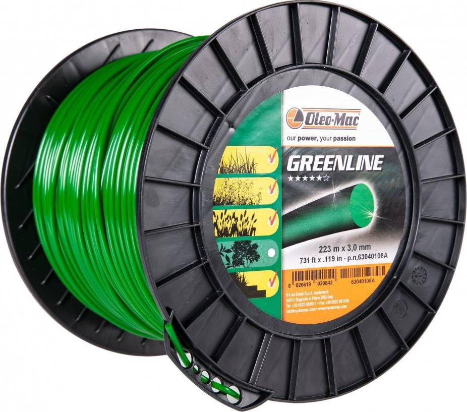 Oleo-Mac ŻYŁKA TNĄCA OLEO-MAC Green Line 3mm / 223 m. DO KOSY PROFIL OKRĄGŁY SZPULA - OFICJALNY DYSTRYBUTOR - AUTORYZOWANY DEALER OLEO MAC